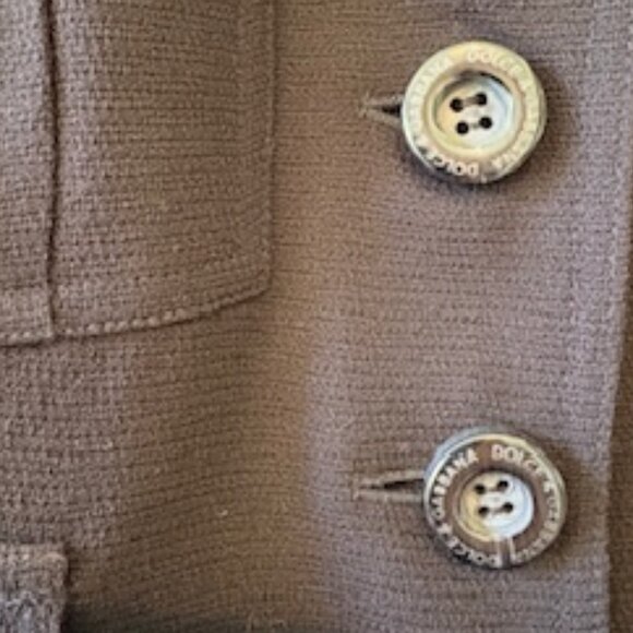 DOLCE & GABBANA Bergdorf Goodman Jacket w/ Tie Belt Wool Black Vintage SZ IT38 - Picture 6 of 11